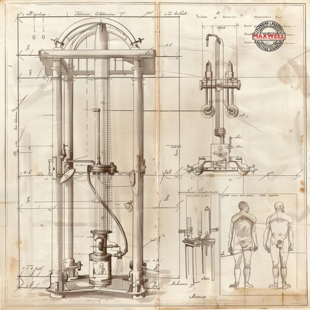 In 1767, London's William Feetham patented the first mechanical shower with a hand pump, starting the evolution of the indispensable modern bathroom fixture.

#showerhistory #williamfeetham #bathroominnovations #safewater #ancientplumber #maxwellplumb #plumbinghistory