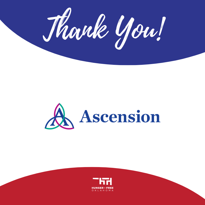 Thank you, Ascension St. John, for helping us expand Double Up Oklahoma into new stores in the Tulsa metropolitan area! #ThankfulThursday #EndHungerInOK