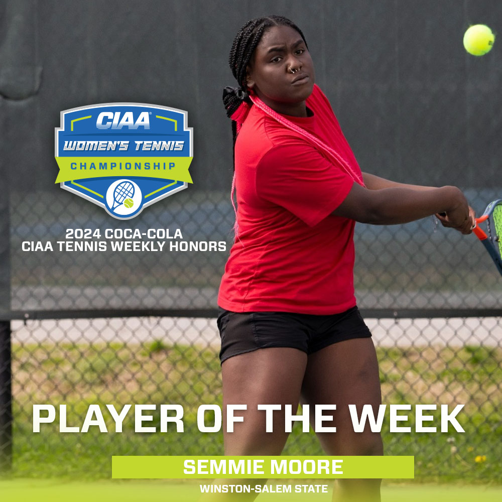 #CIAATennis Player of the Week 🎾

Semmie Moore helped the Rams go 2-0 for the weekend. In her first singles match she led 3-1 in the second set after dropping the first set. In the second match, she went 6-1, 6-1 against a tough defender.

📄 brnw.ch/21wIWxp