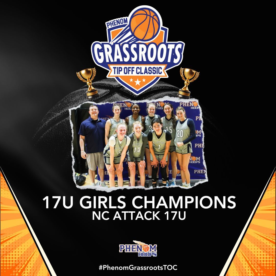 Congrats to NC Attack 17u for winning the 17U Bracket at the #PhenomLadyRumble this past weekend. #PhenomHoops #LadyPhenom