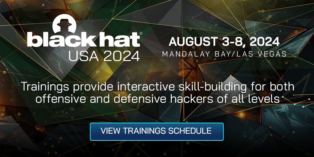 The next <a href="/BlackHatEvents/">Black Hat</a> USA will be here before you know it!  Register for our Velociraptor hands-on training today and get a $600 discount off the registrations fees.  You won't want to miss it.

buff.ly/3IV3L5E