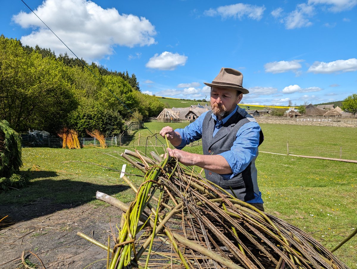 With only a few weeks to go 'till Beltain, we're hard at work on this year's wickerman 💪 Mark and Rebecca are internationally-renowned environmental artists and willow weavers, and it's always with mixed feelings that we have to burn their stunning creations!