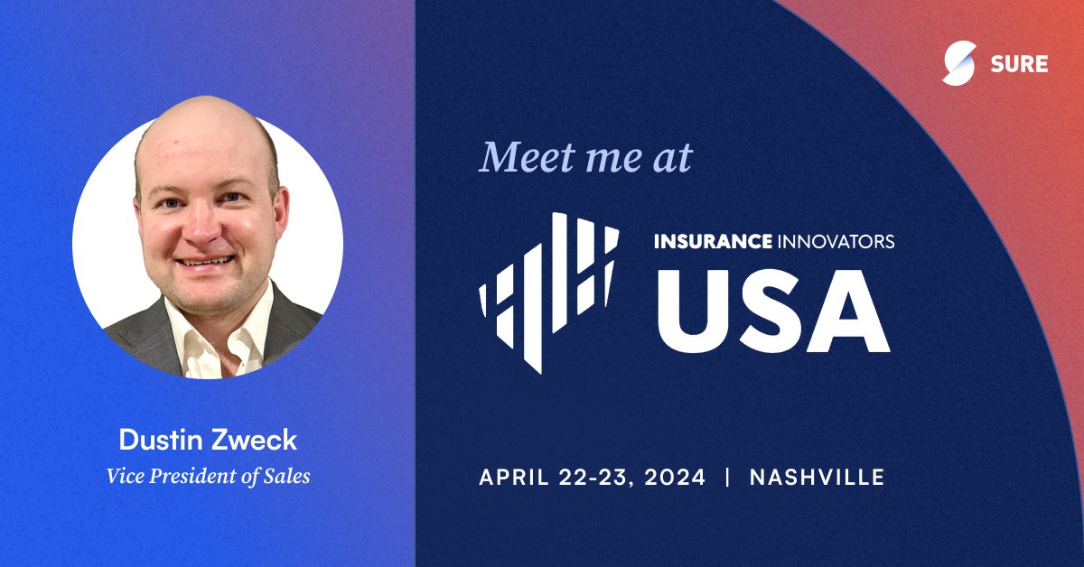 🤠 We’re heading to Nashville! 🤠 If you’re attending @Insurance_Innov in Nashville next week, be sure to schedule time to meet with @ZweckDustin, Sure’s VP of Sales. suredigin.biz/444DSu3

#insurtech #digitalinsurance