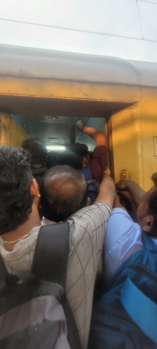 SuperM006's tweet photo. @RailwaySeva not able to even get  inside my reserved coach  people without tickets are occupying every seats not able to go to destined place in tamil nadu  very worst  #Elections2024 https://t.co/M526IqTe47
