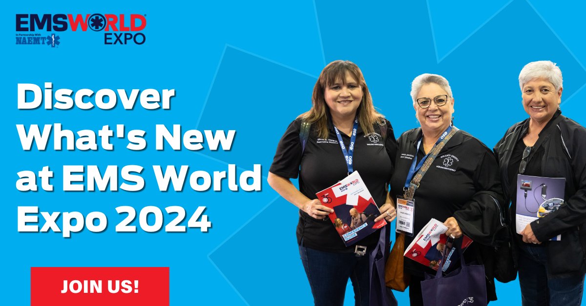 🤩 Experience the largest event dedicated to EMS professionals! EMS World Expo 2024 brings new sessions, speakers, and discounts that will take your career in EMS to the next level. Get your tickets here: okt.to/wmb8o9 #myEMSstory #EMSWorldExpo2024