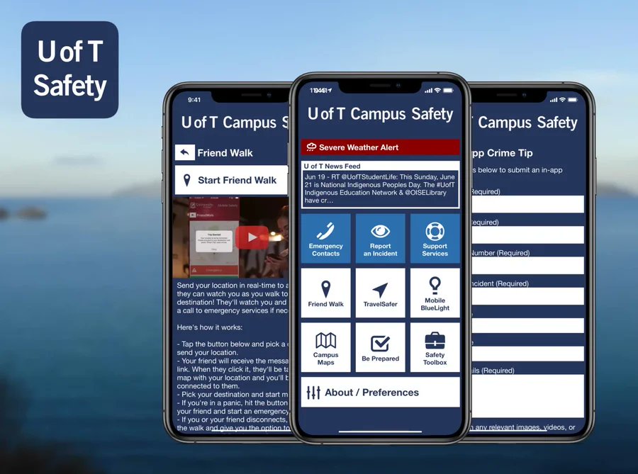 Need help? The #UofT Campus Safety App features tools to support your safety across all three campuses & is available to our entire community. Get it free at Google Play & the Apple App Store. 📱 uoft.me/safetyapp