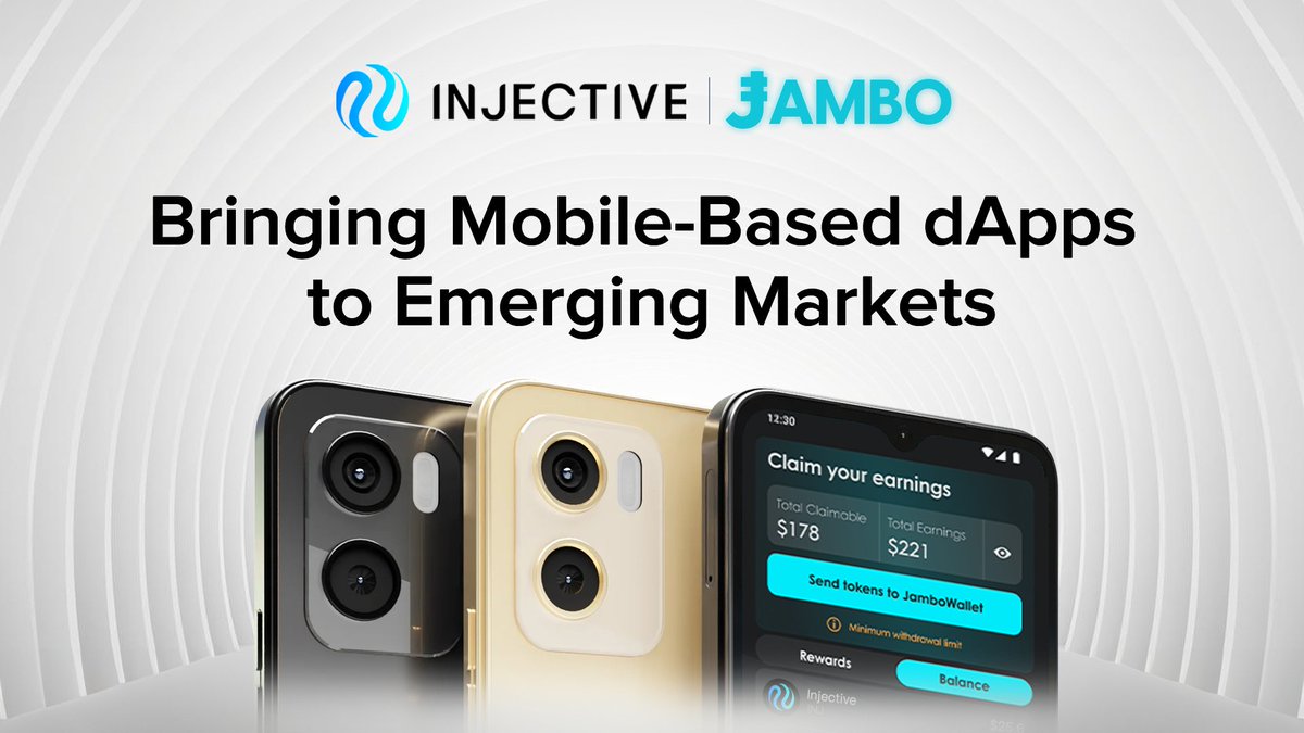 1/ Injective is teaming up with @JamboTechnology to bring seamless Web3 access to users globally.

Starting now, a number of Injective dApps will be available on the JamboPhone, enabling millions of new users to access the Injective ecosystem.