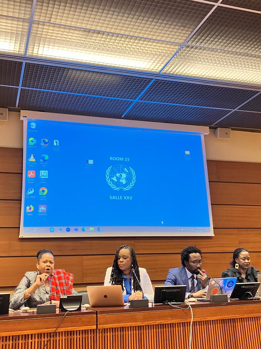 “The Future of Haiti and the  Legacy of Colonialism and Enslavement” panel with Jemima Pierre and @YRumbold, moderated by @PascaleSolages today at the 3rd session of the Permanent Forum on People of #AfricanDescent in Geneva. #SolidarityWithHaiti #FirstBlackRepublic