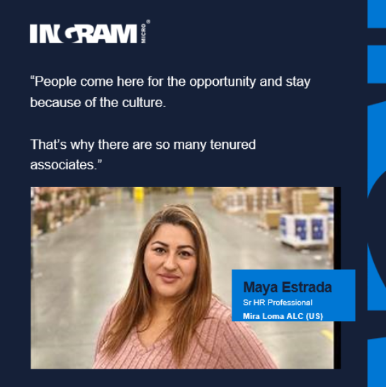 At #IngramMicro, we actively encourage career development and growth at work and beyond.

Maya Estrada, Sr HR Professional, was able to pursue her dream of college thanks in part to Ingram Micro’s tuition reimbursement program.

🔗: ow.ly/PiqA50RbITl