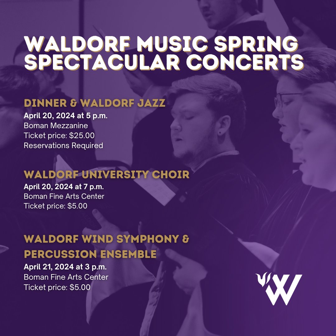 Calling all music lovers! Join us this weekend for not one, not two, but THREE unforgettable performances of the enchanting Waldorf music. Don't miss out on this limited opportunity to experience the magic live. Get your tickets now at bomanfineartscenter.org/events