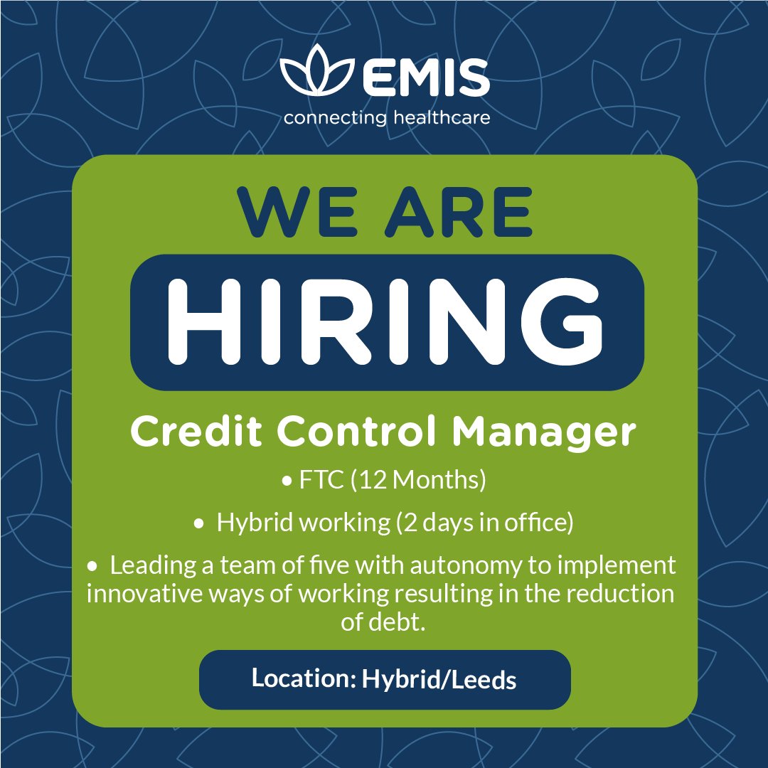 We're looking for a Credit Control Manager to join our Finance team on a 12 month fixed term contract. Visit our website for more information and to apply: okt.to/3ATYL9 #CreditControlManager #JobVacancy #Hiring