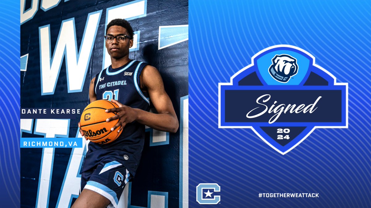 SIGNED!

We are happy to announce that Dante Kearse has signed his NLI to play for The Citadel next season.

Welcome to the Bulldogs family Dante!

#TogetherWeAttack

Bio:
🏀Forward
🏀6'4, 198 lbs
🏫Hargrave Military Academy