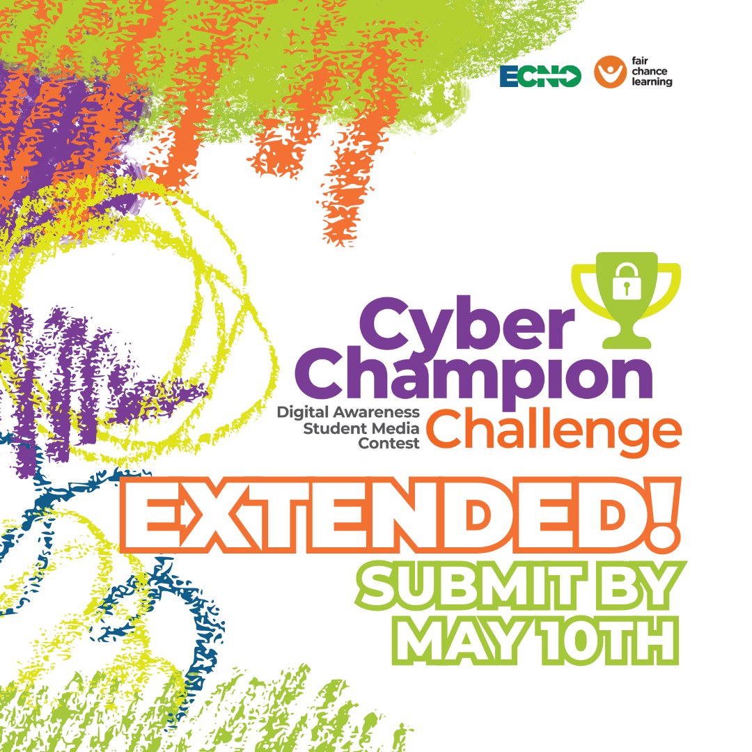 ECNO (@ecnoconnect) on Twitter photo We're having so much fun, so we're keeping it goin'! The Cyber Champion Challenge has been extended to May 10th! Don't miss your chance to showcase your cybersecurity skills and win amazing prizes!๐๐ก๏ธ #CyberChampionChallenge cyberchampion.ca <a href="/FCLEdu/">Fair Chance Learning</a> We're having so much fun, so we're keeping it goin'! The Cyber Champion Challenge has been extended to May 10th! Don't miss your chance to showcase your cybersecurity skills and win amazing prizes!๐๐ก๏ธ #CyberChampionChallenge cyberchampion.ca <a href="/FCLEdu/">Fair Chance Learning</a>