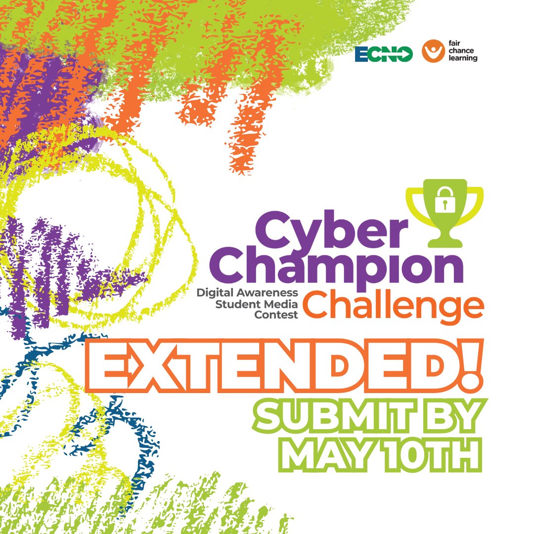 We're having so much fun, so we're keeping it goin'! The Cyber Champion Challenge has been extended to May 10th! Don't miss your chance to showcase your cybersecurity skills and win amazing prizes!🌟🛡️ #CyberChampionChallenge cyberchampion.ca @FCLEdu