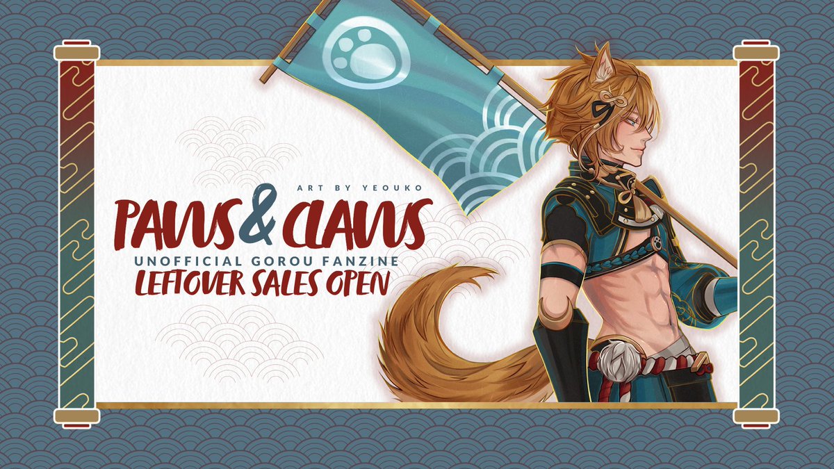 Paws &amp; Claws: A Gorou Zine leftovers are OPEN! 🧡
APRIL 18 - MAY 18
Visit our shop at gorouzine.bigcartel.com

Grab your Gorou goodies and join our general on his adventures while you can! 🏹