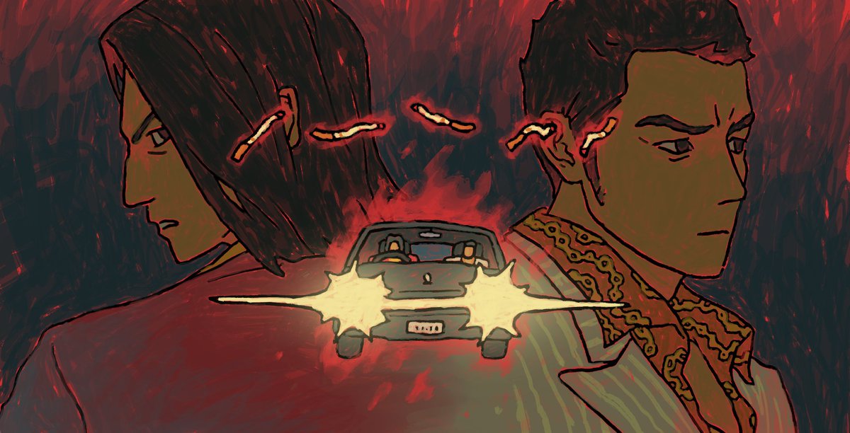 NiuNcc's tweet image. getaway car #龍が如く  #龍が如く0 #錦山彰 #桐生一馬