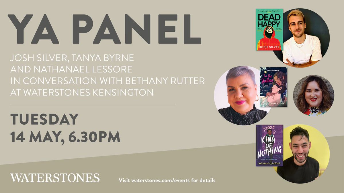 Rock the Boat 🌊 (@rocktheboatnews) on Twitter photo 📢Amazing YA book event alert! 📚
📌<a href="/HSKWaterstones/">Waterstones Kensington</a> 14th May, 6:30pm, with:
📚Rock the Boat's very own Josh Silver 🙃🙂
📚<a href="/NateLessore/">Nathanael Lessore</a>
📚<a href="/bethanyrutter/">Bethany</a>
📚<a href="/tanyabyrne/">Tanya Byrne Updates (She/Her)</a>
Tickets available here now:
waterstones.com/events/ya-pane… 📢Amazing YA book event alert! 📚
📌<a href="/HSKWaterstones/">Waterstones Kensington</a> 14th May, 6:30pm, with:
📚Rock the Boat's very own Josh Silver 🙃🙂
📚<a href="/NateLessore/">Nathanael Lessore</a>
📚<a href="/bethanyrutter/">Bethany</a>
📚<a href="/tanyabyrne/">Tanya Byrne Updates (She/Her)</a>
Tickets available here now:
waterstones.com/events/ya-pane…