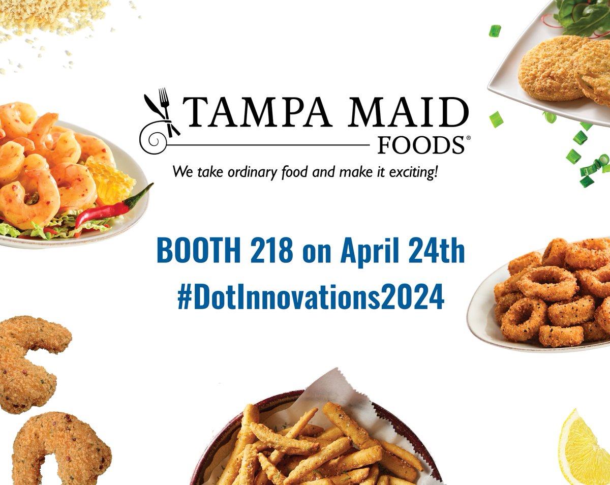 Stop by our booth #218 at the Dot Innovations Show! 

#tampamaidfoods #foodservice #retail #cheflife #DotInnovations2024