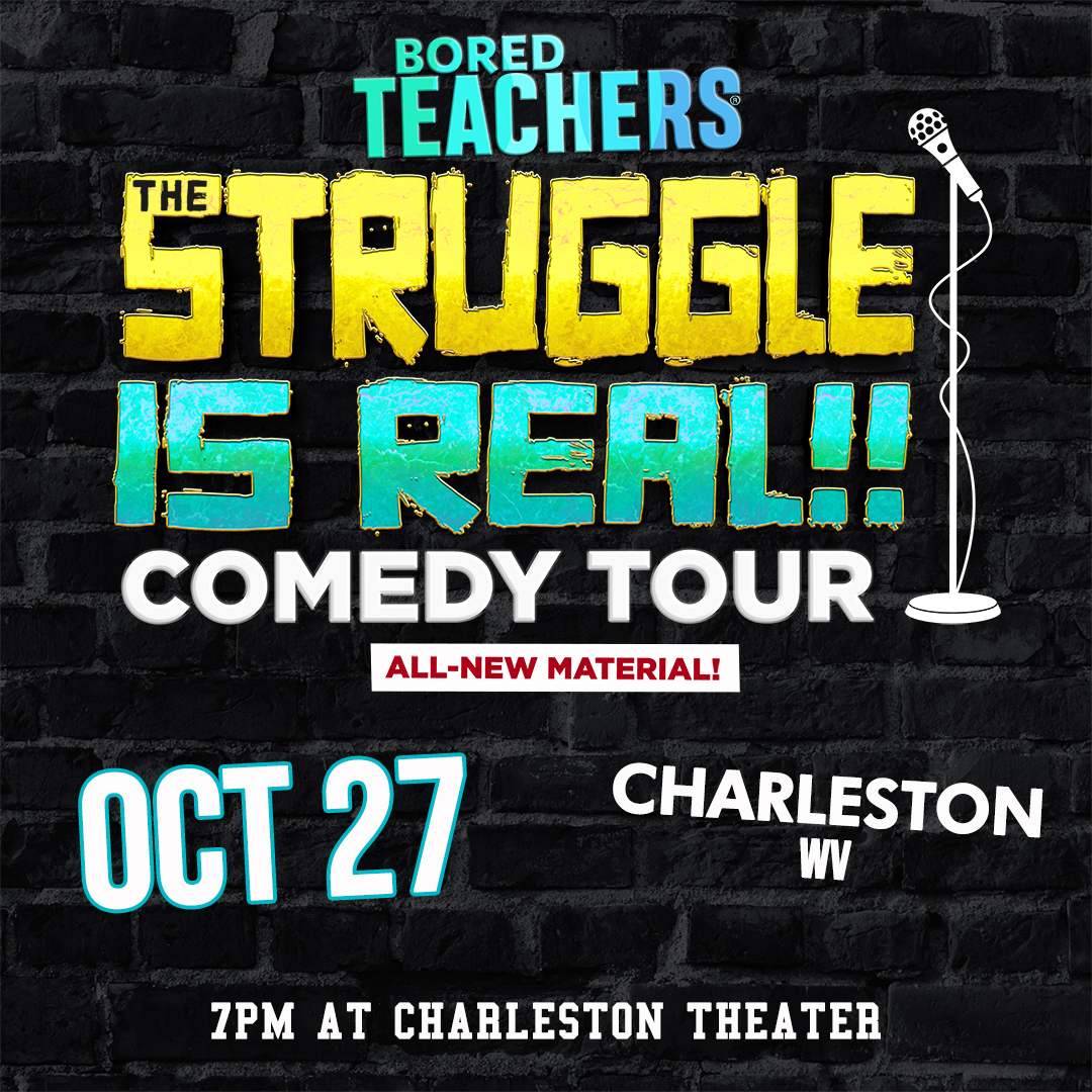 Just Announced / @BoredTeachers 'The Struggle Is Real!' Comedy Tour is coming to the Charleston Theater on October 27th. ⚡️ Tickets go on sale next Tuesday 🎟️ bit.ly/4aWsUc5