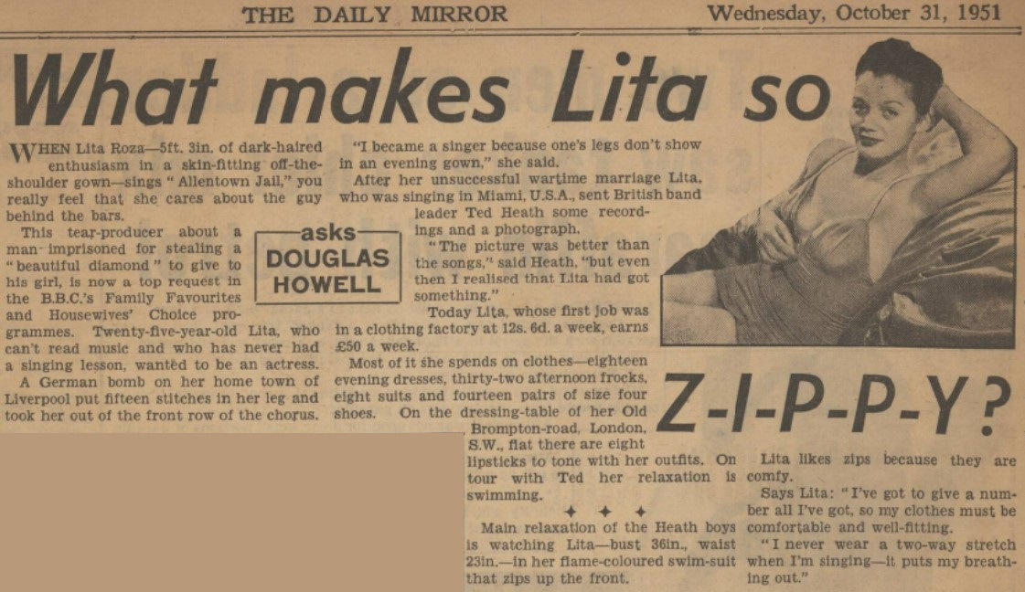 #OTD - 1953: Lita Roza is the first #Liverpool born woman to top the pop charts, with novelty ballad 'How Much is That Doggie in the Window'.