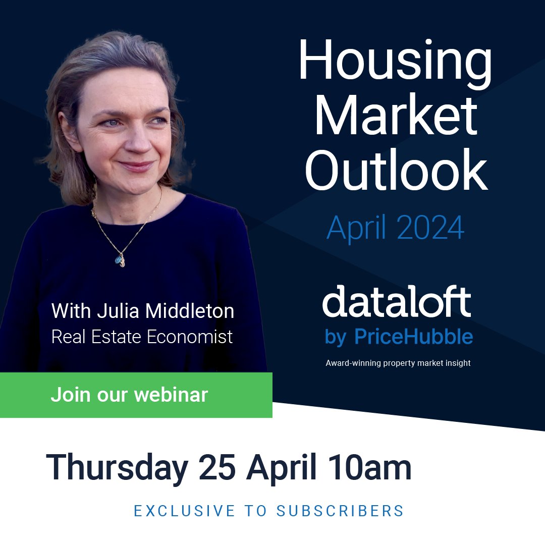 Julia is back next week to present her latest thoughts on the housing market outlook for our subscribers.

To register for the event, please use this link: us02web.zoom.us/meeting/regist…

#pricehubble #dataloft #economicoutlook #housingmarketoutlook #propertymarketinsight