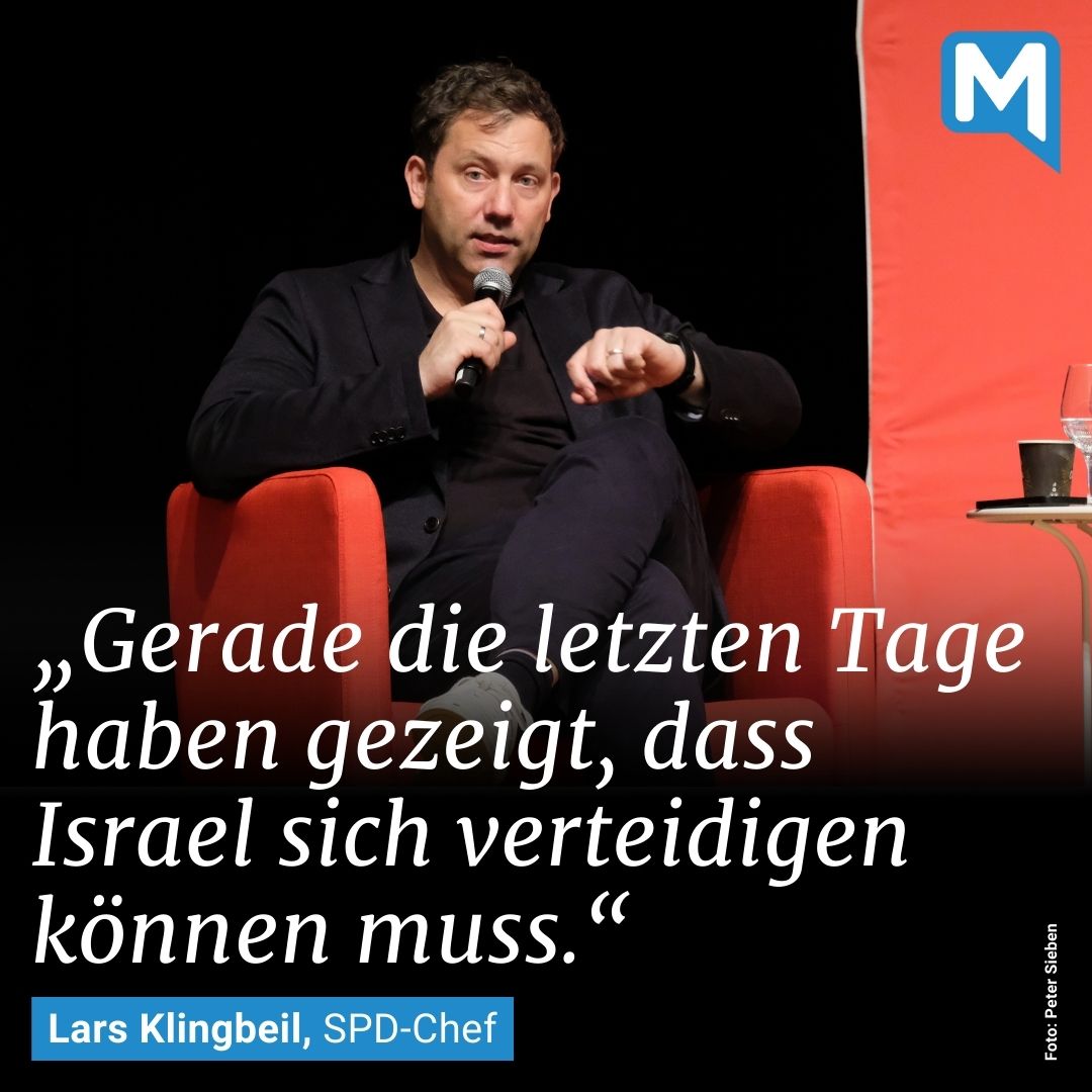 Nach dem Angriff #Irans auf #Israel ist die Sorge groß. @spdde-Chef @larsklingbeil sieht nur eine Lösung – und schließt weitere #Waffenlieferungen nicht aus. #Nahostkonflikt #Zweistaatenlösung #Europawahl @macit_spd  @spdbawue @Pe_sieben merkur.de/politik/populi…