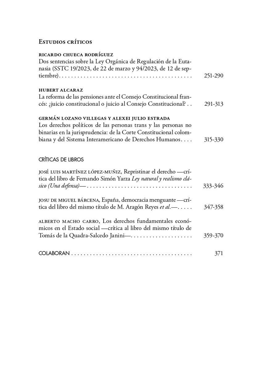 cepcgob's tweet photo. Disponible un nuevo número (130) de la #RevistaEspañoladeDerechoConstitucional @redc_cepc
Con, entre otros, trabajos de @MiryamRIS y recensiones de libros, entre otras, a cargo de @AlberMachoCarro
https://t.co/VAk9XvwR8G
Acceso gratuito en pdf, html y xml https://t.co/uqhcvTRHqv