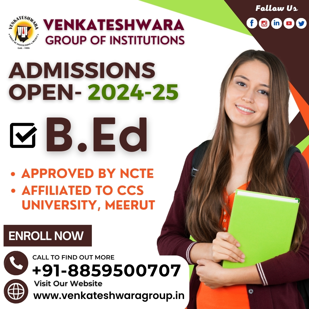 vgigroup's tweet image. 📚👨‍🏫 Admissions Open 2024 for BA B.Ed, B.El.Ed. 👩‍🎓📚
📍 Affiliated to CCS University, Meerut 📍
✅ NCTE Approved ✅
📞 Call for more information: 8859500706, 8859500707 📞
👉 Visit: venkateshwaragroup.in 👈
🔖 #BA #BEd #BelEd #Education #CCS #Meerut 🔖