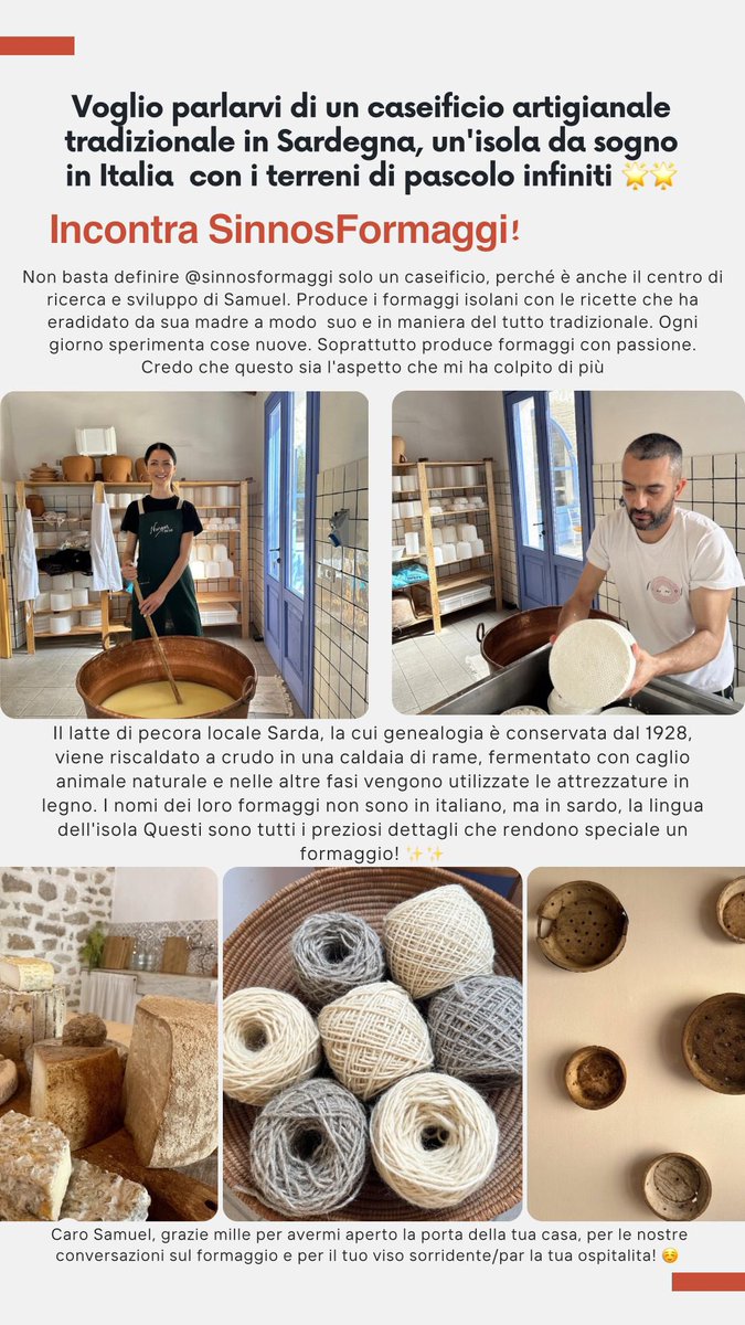 İtalya’nın incisi Sardinya adasında beraber çalışma yürüttüğümüz Sinnosformaggi ve Sevgili Samuel ile tanışın✨🇮🇹🧀 #italy #sardinia #italiancheese
