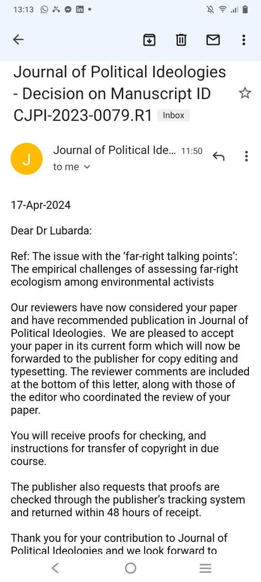 The great feeling of getting your paper accepted never gets old: the very first piece with my colleagues from @DamarInstitute got accepted. More to come and see you soon in @JPolIdeologies. :)