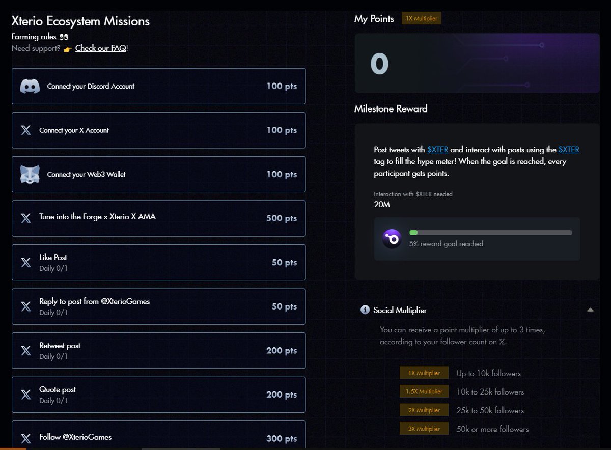 หากคุณไม่มีทุน การล่า airdrop ด้วย social ช่วยเค้าโปรโมตโปรเจกต์ก็เป็นอีกวิธีหนึ่งที่ทำได้ ทำฟรี และ $XTER จาก <a href="/XterioGames/">Xterio</a> ก็เป็นอีกตัวที่น่าทำ แอดคิดว่าศักยภาพเทียบเท่า $PORTAL ที่หลายคนได้เงินหลักหมื่น-หลักแสนกันไป (ตัว Xterio มี Binance Labs ลงทุน $15M)
:
สมัครได้ที่
👉