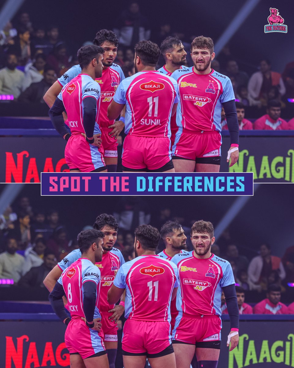 There are 3️⃣ 🔍 Can you spot them all, #PanthersPack? 😜 #JPP #Kabaddi #RoarForPanthers