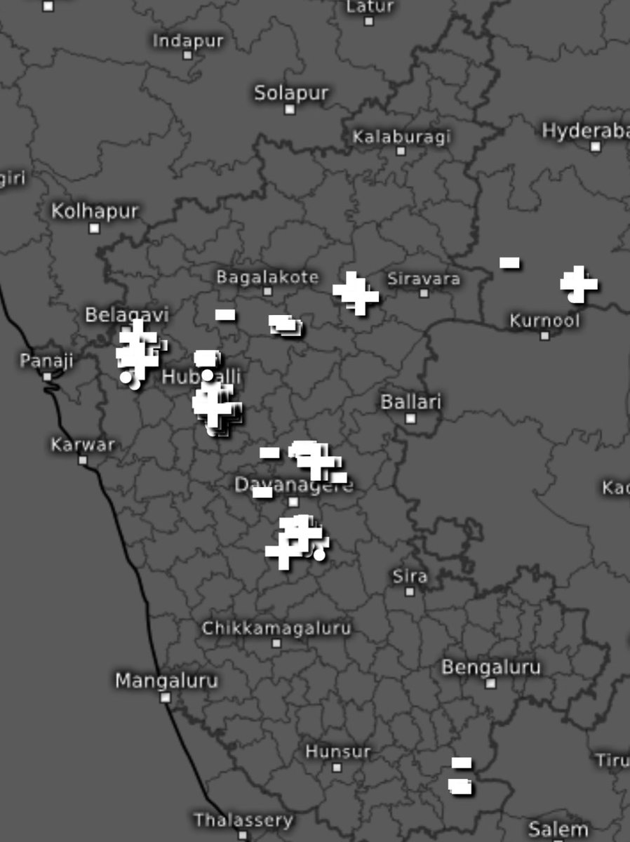 Storms blooming across Karnataka.

Parts of Belagavi , Haveri , Davanagere ,  Bellary , Gadag , Chamarajanagara & Shivamogga seeing some action.

More action expected in some more districts in coming hours 🤞

#KarnatakaRains