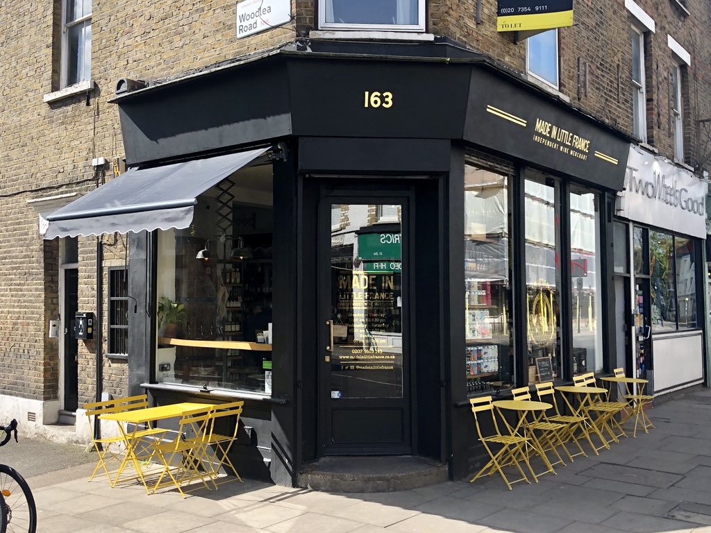 Made in Little France wine shop in 163 Stoke Newington Church St now offer outdoor seating.
