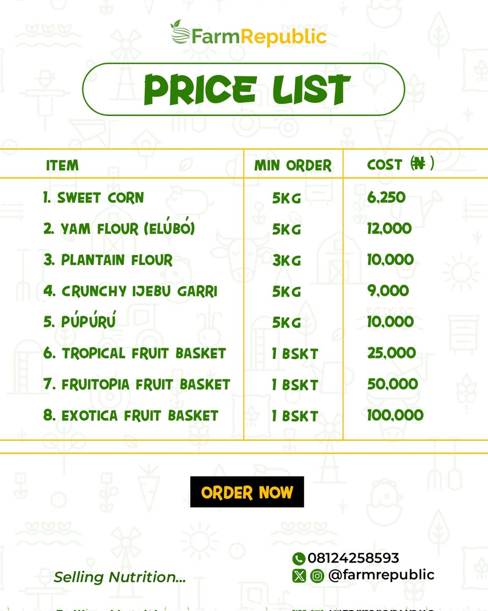 There is something for everyone 🤩 Check out our pricelist and let us know what you want 🌟 Click wa.me/message/ZXYUWD… to place your order now 🚚
