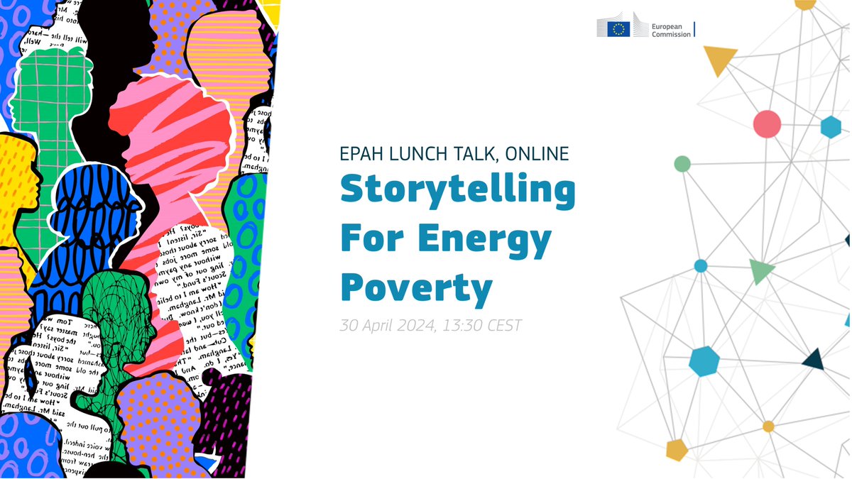 Join us on 30 April at 13:30 CEST for our Lunch Talk: #Storytelling for #EnergyPoverty. Discover how storytelling can ignite change in energy justice. Featuring Simone Padovani and Laia Segura. Register now energy-poverty.ec.europa.eu/about-us/event…