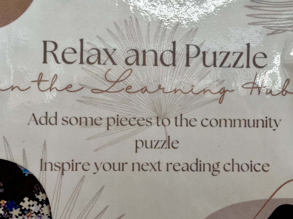 Our new ‘community puzzle’ spot in the senior ISR Learning Hub. Add some pieces to the puzzle and inspire your next reading choice! Research supports the importance of school libraries in providing a space for relaxing and recharging.