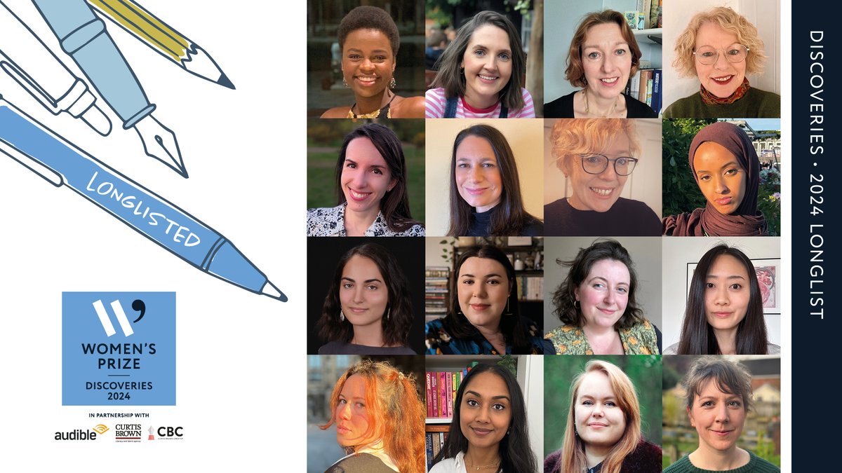 Curtis Brown Creative (@cbcreative) on Twitter photo We're delighted to announce the #Discoveries2024 longlist, comprising 16 unpublished novels-in-progress. 🖊️✨ <a href="/WomensPrize/">Women's Prize</a> <a href="/CBGBooks/">Curtis Brown Books</a> <a href="/audibleuk/">Audible UK 🎧</a>
Huge congratulations to these brilliant women writers! Find out more here: curtisbrowncreative.co.uk/blog/discoveri… We're delighted to announce the #Discoveries2024 longlist, comprising 16 unpublished novels-in-progress. 🖊️✨ <a href="/WomensPrize/">Women's Prize</a> <a href="/CBGBooks/">Curtis Brown Books</a> <a href="/audibleuk/">Audible UK 🎧</a>
Huge congratulations to these brilliant women writers! Find out more here: curtisbrowncreative.co.uk/blog/discoveri…