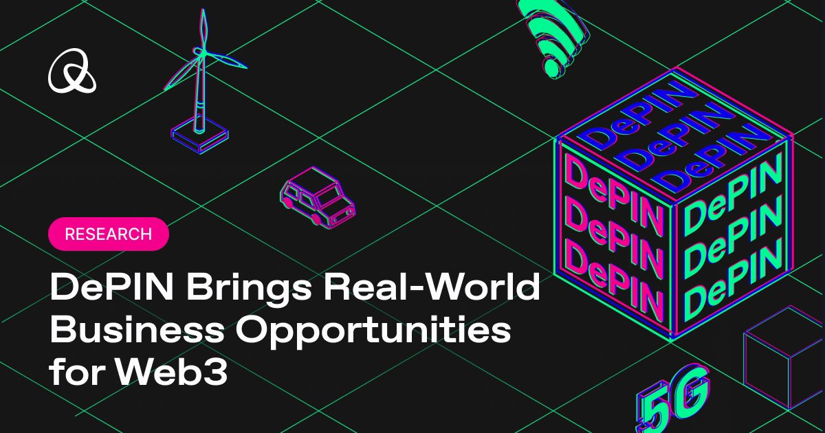 ⚡️New report alert ⚡️

Decentralized Physical Infrastructure Networks (#DePIN) — a new narrative that could compete with some of the world's most profitable businesses.

What exactly is DePIN?
What is its business model? 💰

👉🏻 Our report examines the most successful DePIN
