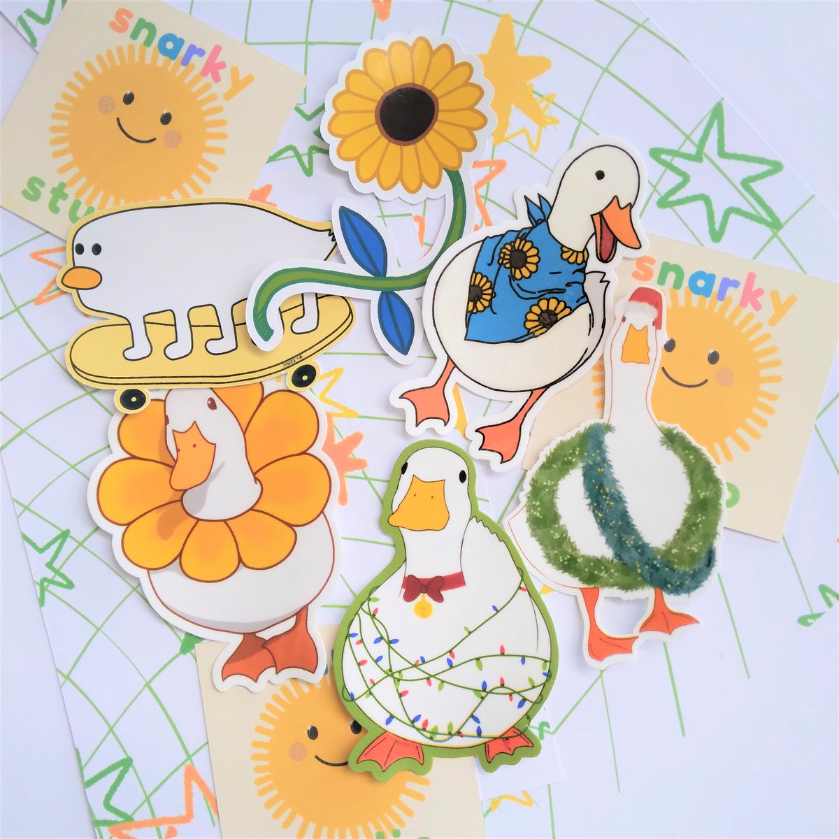 snarkystudio's tweet photo. 🌟 PAUBOS SALE AND RESTOCK 🌟
Massive discounts on stickers and other items on my sh🍊pee store before I close it!! Fluffy cable covers have also been restocked!! ✨️ GET YOURSELF SOMETHING CUTE at https://t.co/kBgdb7ULpP 🌤✨️ https://t.co/gnakxAbzCK