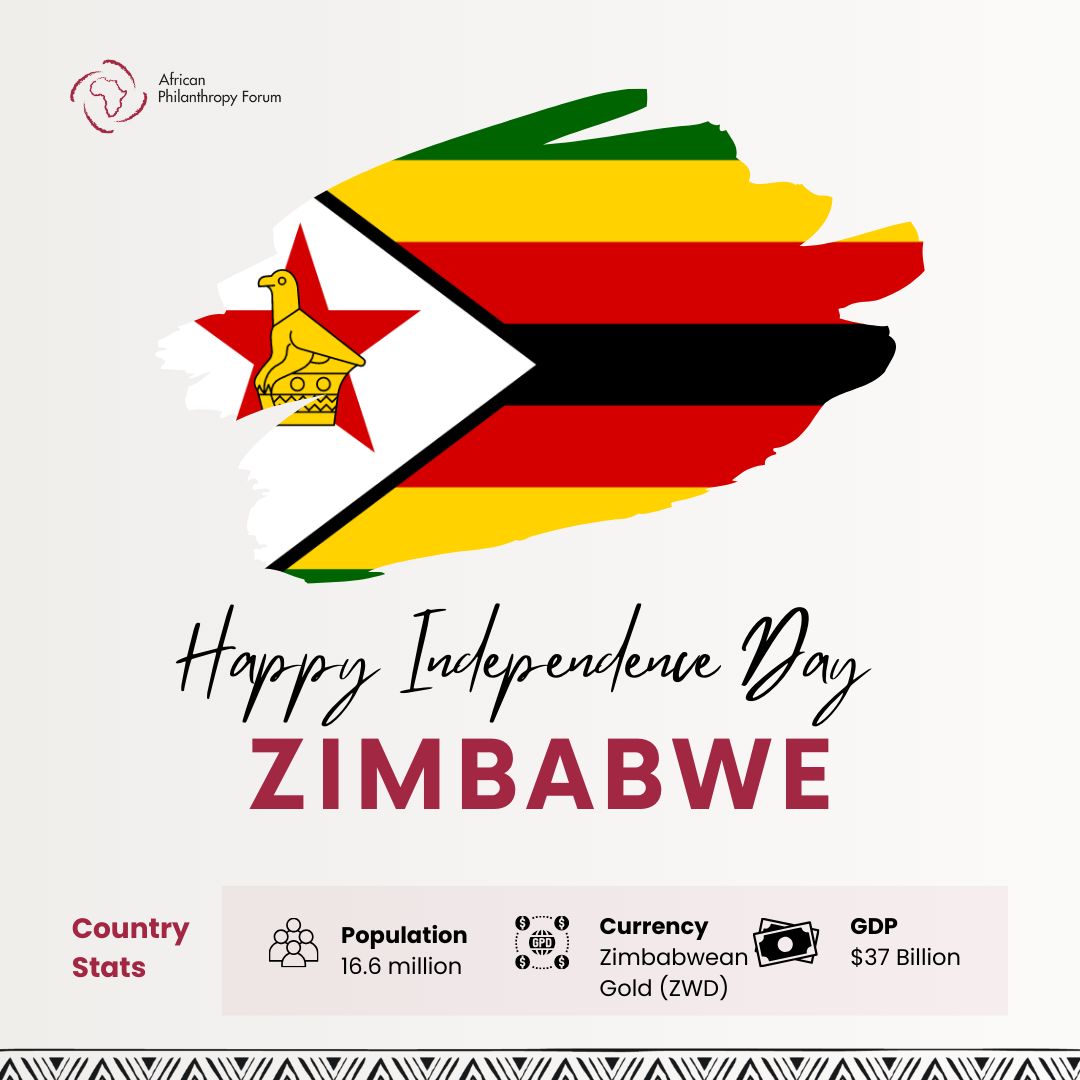 APForg's tweet photo. We celebrate with the people of Zimbabwe as they celebrate their Independence Day today. Cheers to more growth and shared prosperity for your country and the continent at large.
#independenceday #zimbabweindependence #africanphilanthropy #apforg https://t.co/T3fouBv6nh