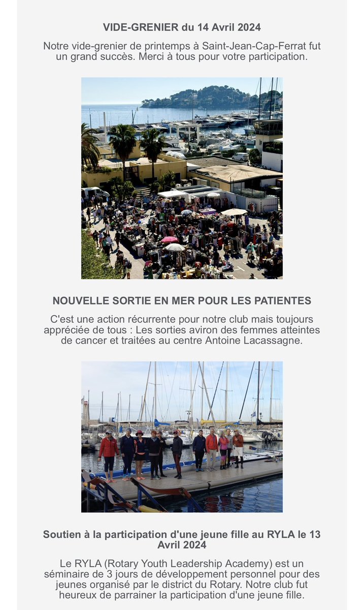 Rotarybeaulieu's tweet photo. Vous avez raté notre newsletter du jour ? Pas de souci, la voici. https://t.co/UUpgVf9K89