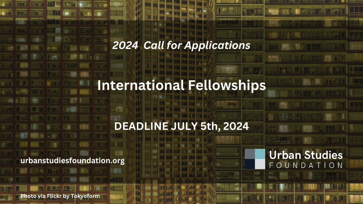 We are happy to support applicants wishing to apply for @USForg International Fellowships grant funding! 📢 Deadline: 05/07/24. Intended to support urban scholars from the Global South with fully-funded 3-9 month research visits. @InvisibleMapper ow.ly/YxES50R8oor