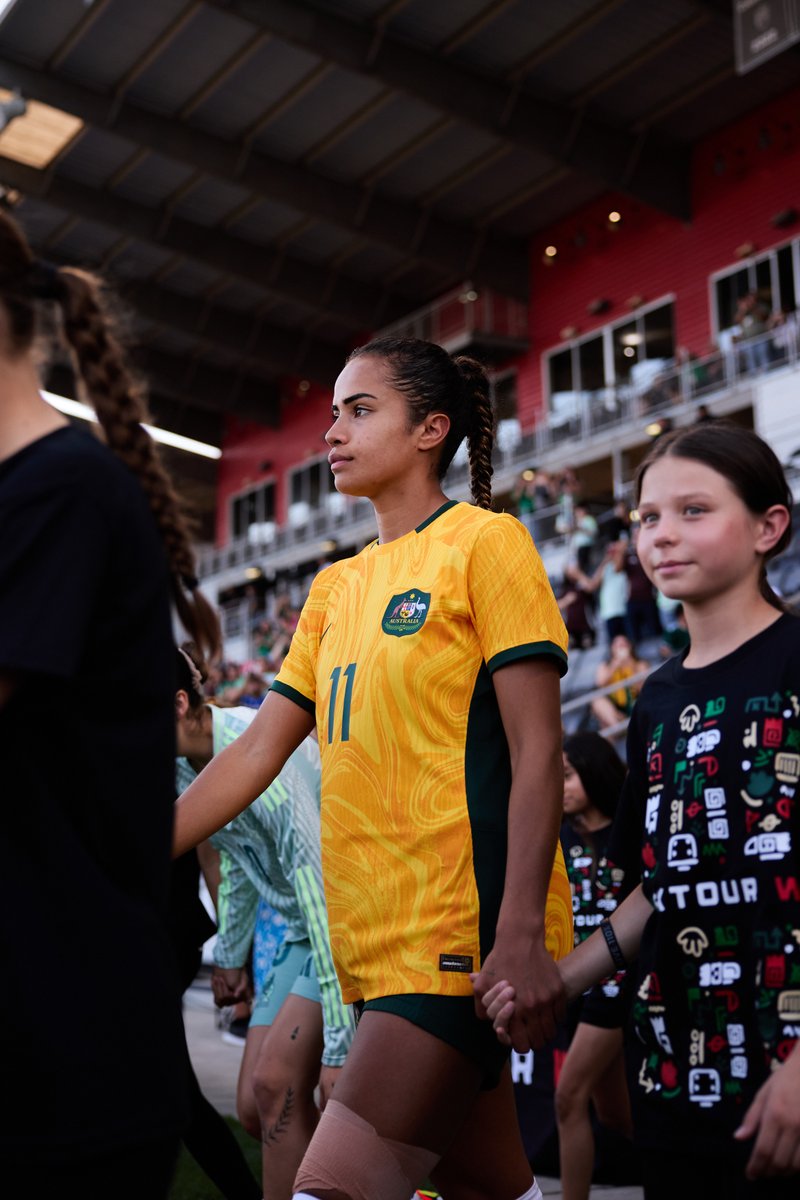 The walk out 🚶‍♀️🏟️ #Matildas #MEXvAUS