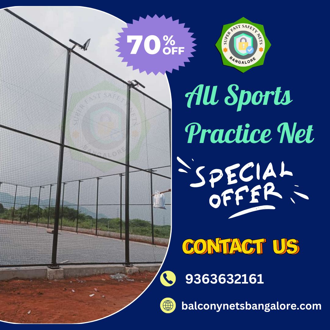 Practice all sports safely with our versatile nets. Experience swift installation and top-notch quality with super-fast safety nets in Bangalore. Contact us at 9363632161 for inquiries. #SportsPracticeNet #SafetyFirst #BangaloreNets #SportsSafety 
balconynetsbangalore.com/all-sports-pra…