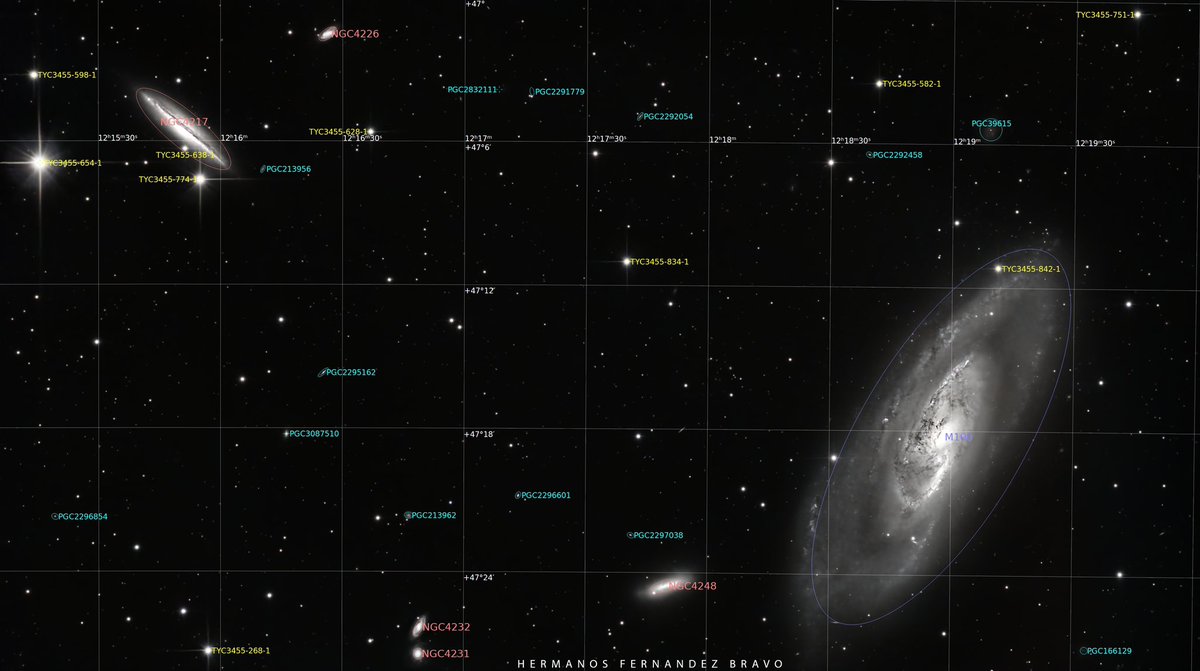 M106.

Autor: Hermanos Fernandez Bravo
X: <a href="/EFernandezBravo/">Eugenio Fernández</a>   <a href="/MariaFndzBravo/">María Fernández-Bravo</a>

Imagenes tomadas: 10-11-12/4/24
Light: 165 de 180"  -10c

SW EQ6-R  Pro
SW 150/750 newton 
ZWO ASI 585mc PRO
ZWO EAF
SW Evoguide 50ed
ZWO ASI 120MM-S
AsiAir PRO
Ubicacion: Sierra Norte de Sevilla