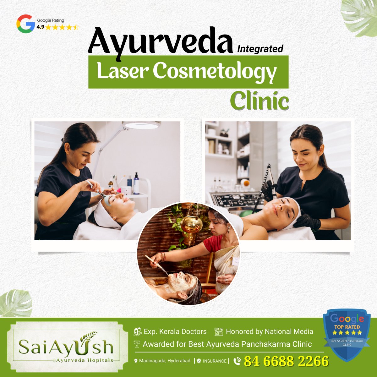 🌿 Ayurveda Integrated Laser Cosmetology Clinic Discover the perfect blend of ancient wisdom and modern technology at our Ayurveda Integrated Laser Cosmetology Clinic #skincare #laserskincare #LaserHairRemoval #Ayurveda
