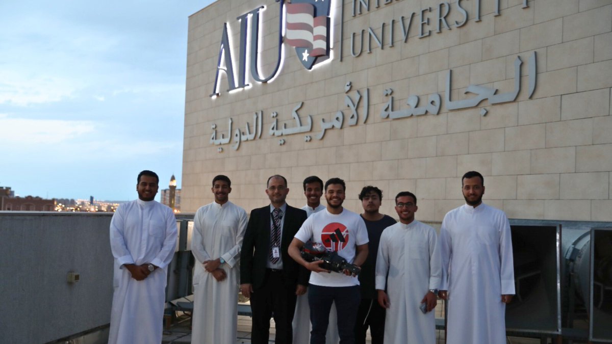 Our AIU students are setting up the radio antenna in collaboration with the Kuwait Amateur Radio Society (KARS) team for a live connection with the International Space Station on April 22! Don't miss this incredible moment in collaboration with @kars_9k2ra, @ARISS_intl, and