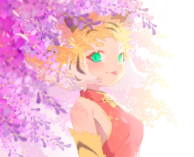 ケイカちゃん( )と藤の花 