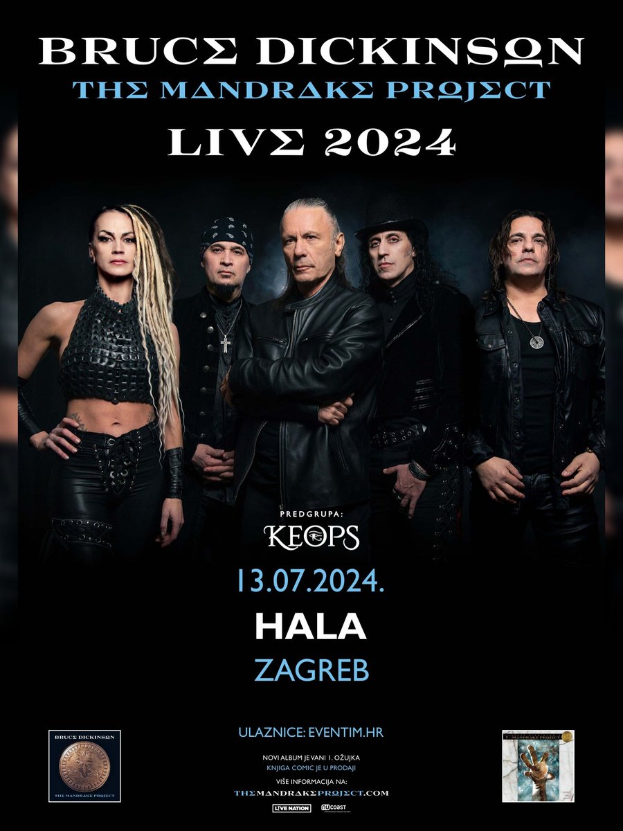 OfficialKeops's tweet photo. 🎶✨ It's official! ✨🎶

We're hitting the stage as the opening act for Bruce Dickinson in Zagreb this July 13th! It's an honor to warm up the crowd for a rock legend.

Mark your calendars and join us for an unforgettable night of music and energy! 🌟 https://t.co/IZicCD2WmA